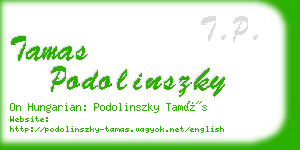 tamas podolinszky business card